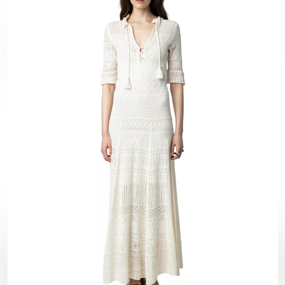 Zadig&Voltaire Memphis pointelle-knit Maxi Dress